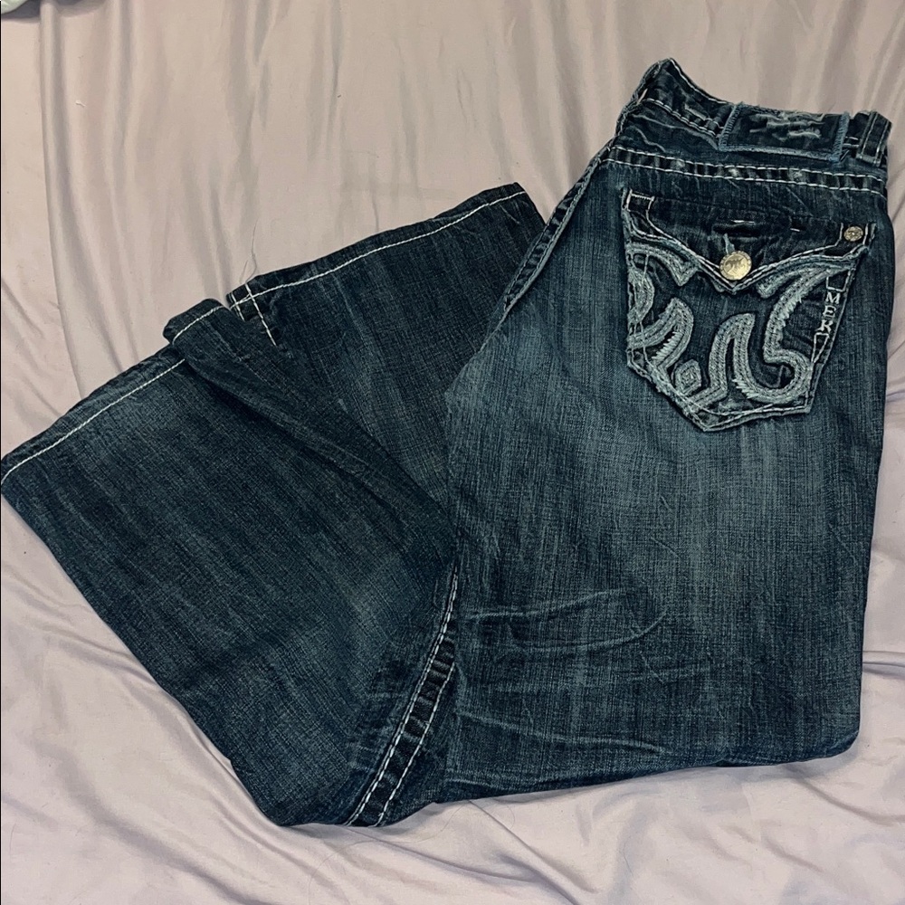 MEK DENIM men’s bootcut Jeans size 33/32